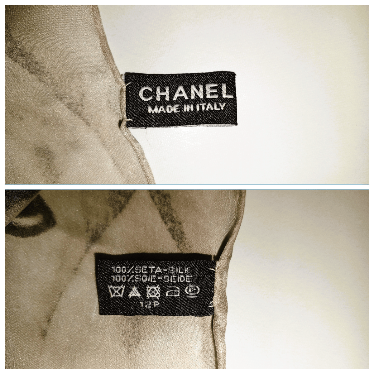 Chanel CHANEL Paris France CC Logo Woman Lady Silk Shawl Scarf Size ONE SIZE - 4 Thumbnail