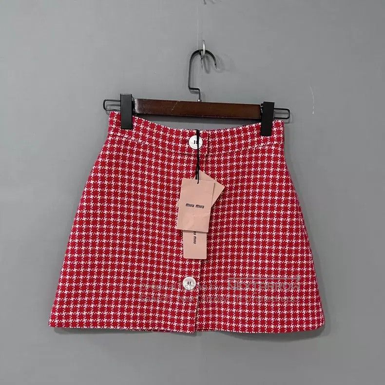 Miu Miu Miu Miu 38 Red houndstooth doll collar dress suit Size M / US 6-8 / IT 42-44 - 4 Thumbnail