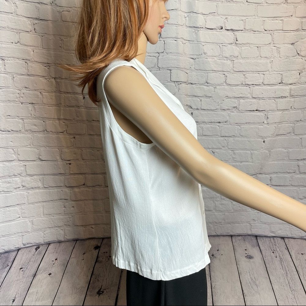 Gianni Valentino Vintage Gianni White Sleeveless Shirt Size 12 Size XL / US 12-14 / IT 48-50 - 7 Thumbnail