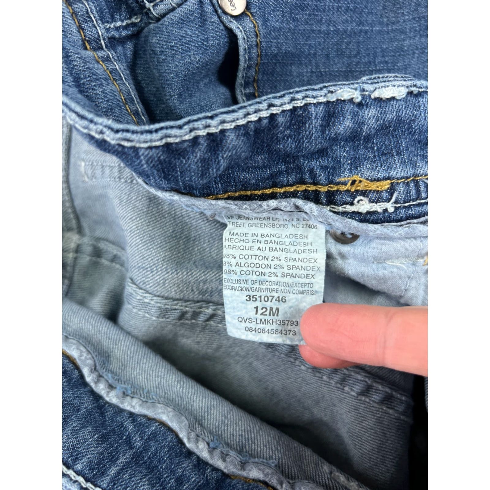 Lee Lee Jeans Women 12 Blue Denim Bootcut 30x30 Stretch Cotton Blend Regular Mid Rise Fall Spring Summer Men/Women? Size 34" / US 12 / IT 48 - 7 Thumbnail