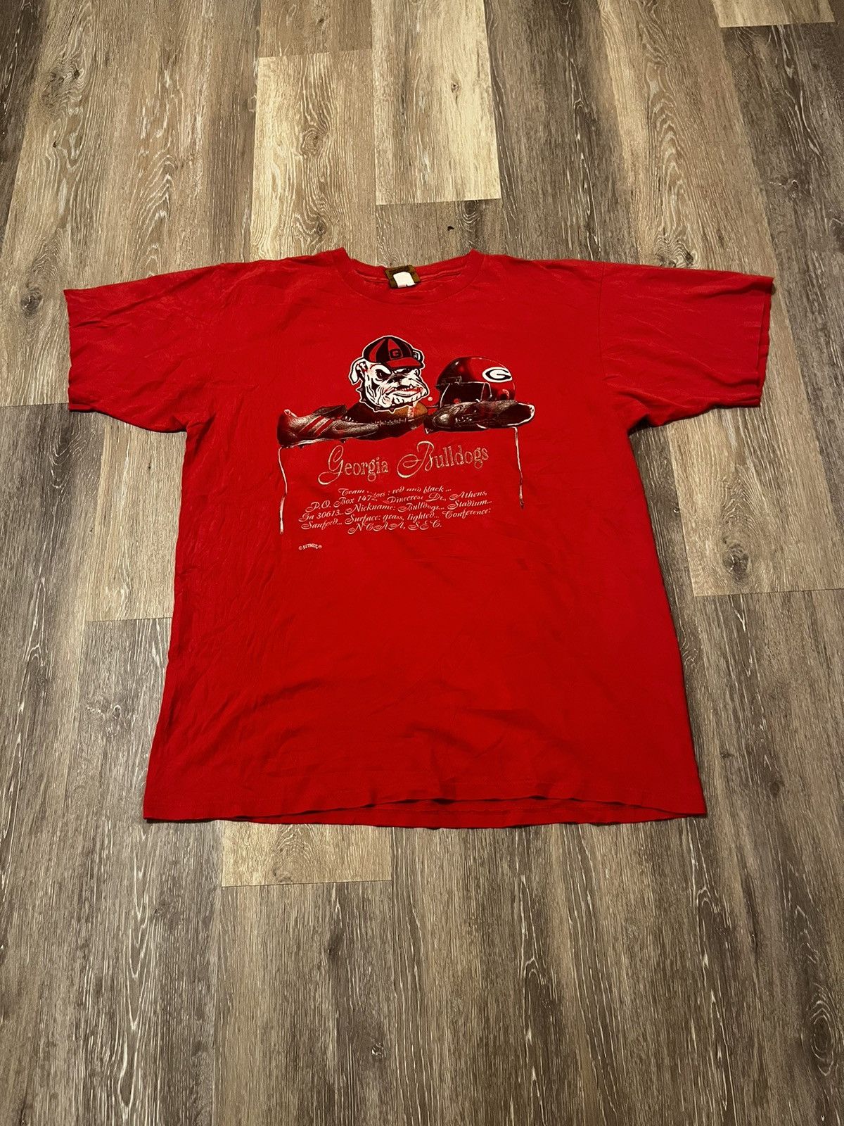 NCAA Nutmeg Vtg UGA T-Shirt Size US XL / EU 56 / 4 - 1 Thumbnail