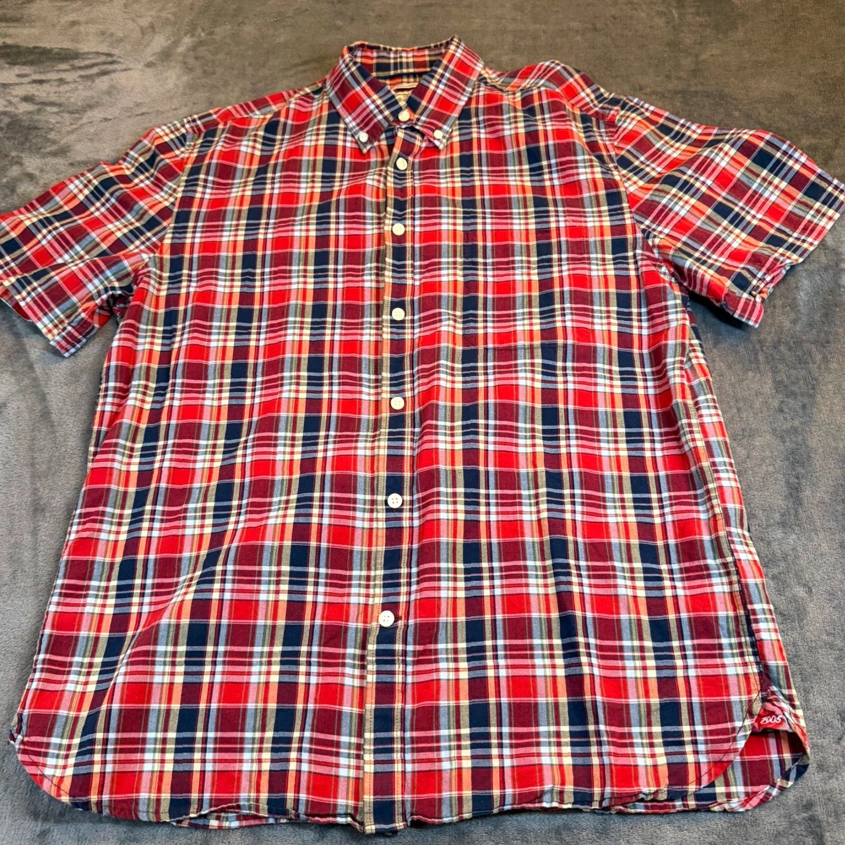 Vintage Jos A Bank 1905 Tailored Plaid Short Sleeve Button-Down Shirt Men Large Size US L / EU 52-54 / 3 - 2 Thumbnail