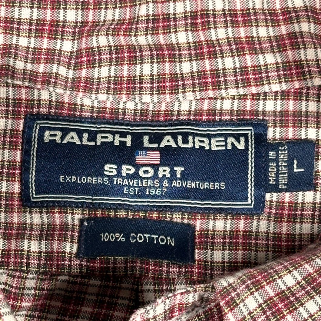 Polo Ralph Lauren VINTAGE Ralph Lauren Sport Shirt Plaid Cotton Flannel 90s Heritage Adult LARGE Rating: 90s, USA, Outdoor, Preppy, Embroidered Size US L / EU 52-54 / 3 - 4 Thumbnail