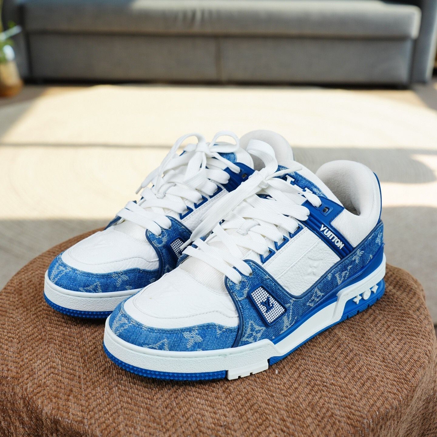 Louis Vuitton Louis Vuitton Training Denim Blue Lowtop Sneakers 8.5 Men Size US 8.5 / EU 41-42 - 1 Thumbnail
