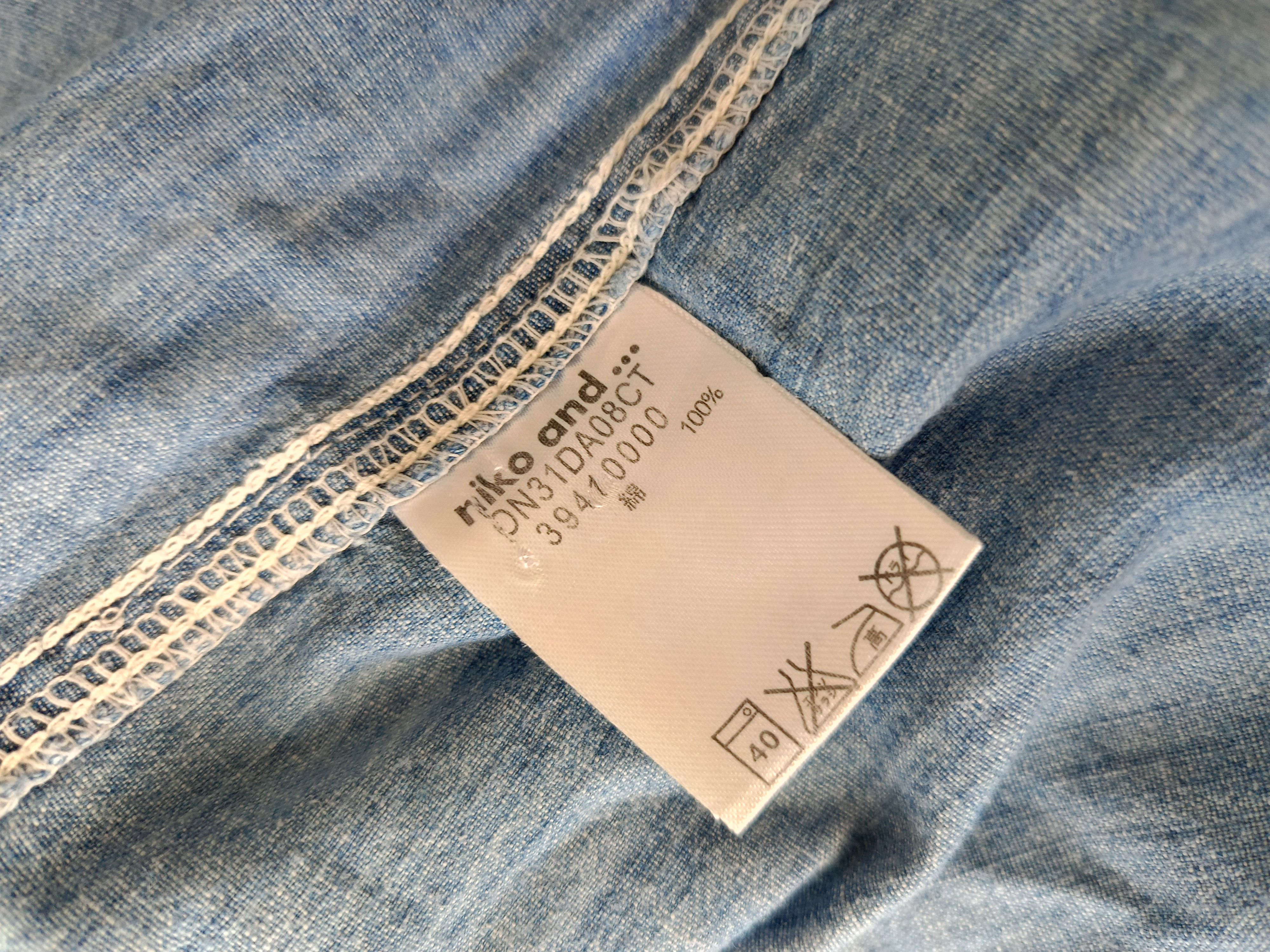 Japanese Brand Niko and ... 4 unisex blue denim chambray western work shirt Size M / US 6-8 / IT 42-44 - 10 Thumbnail