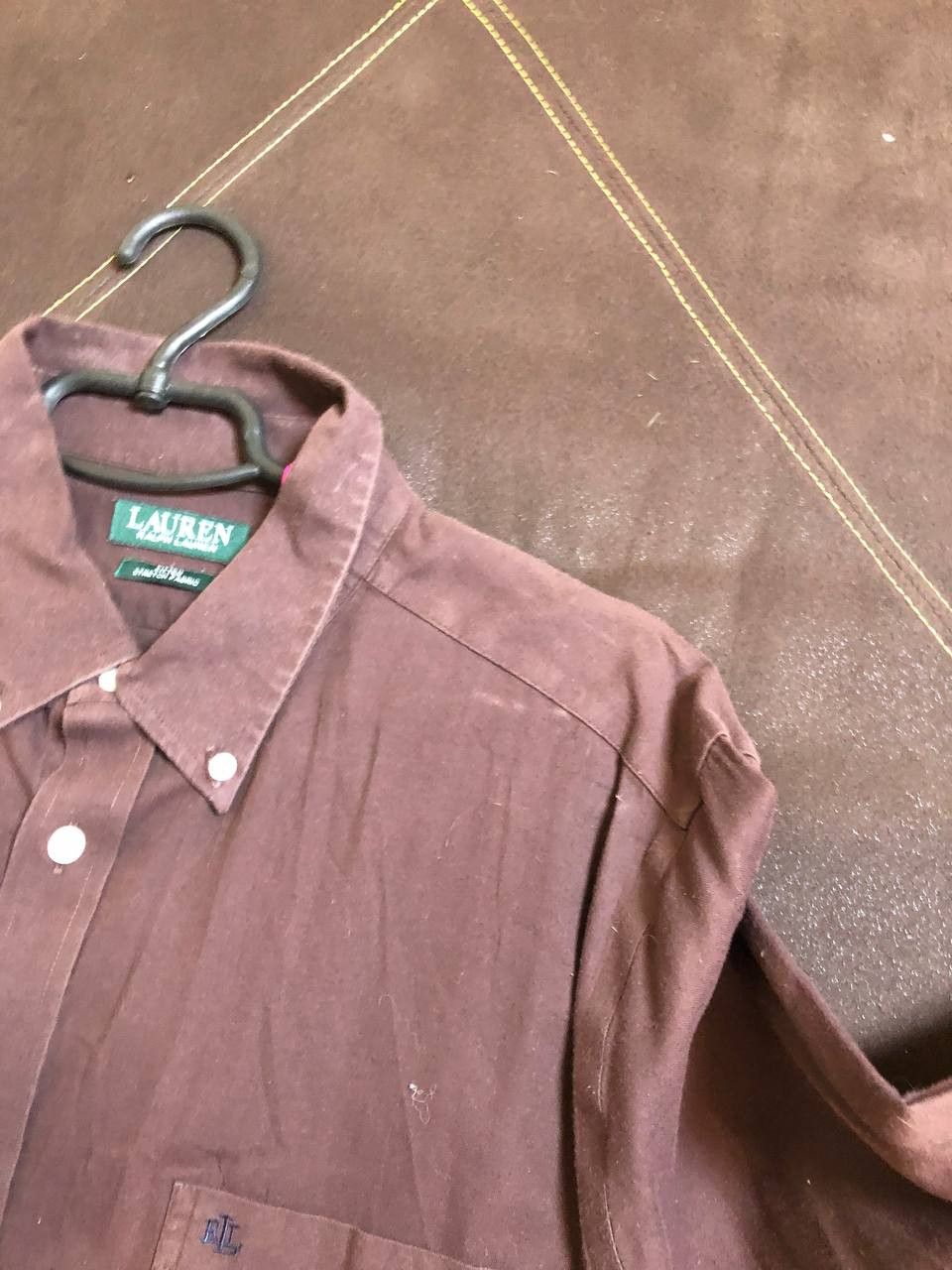 Polo Ralph Lauren Lauren Ralph Lauren Brown Military Utility Button Down Shirt Size US XL / EU 56 / 4 - 9 Thumbnail
