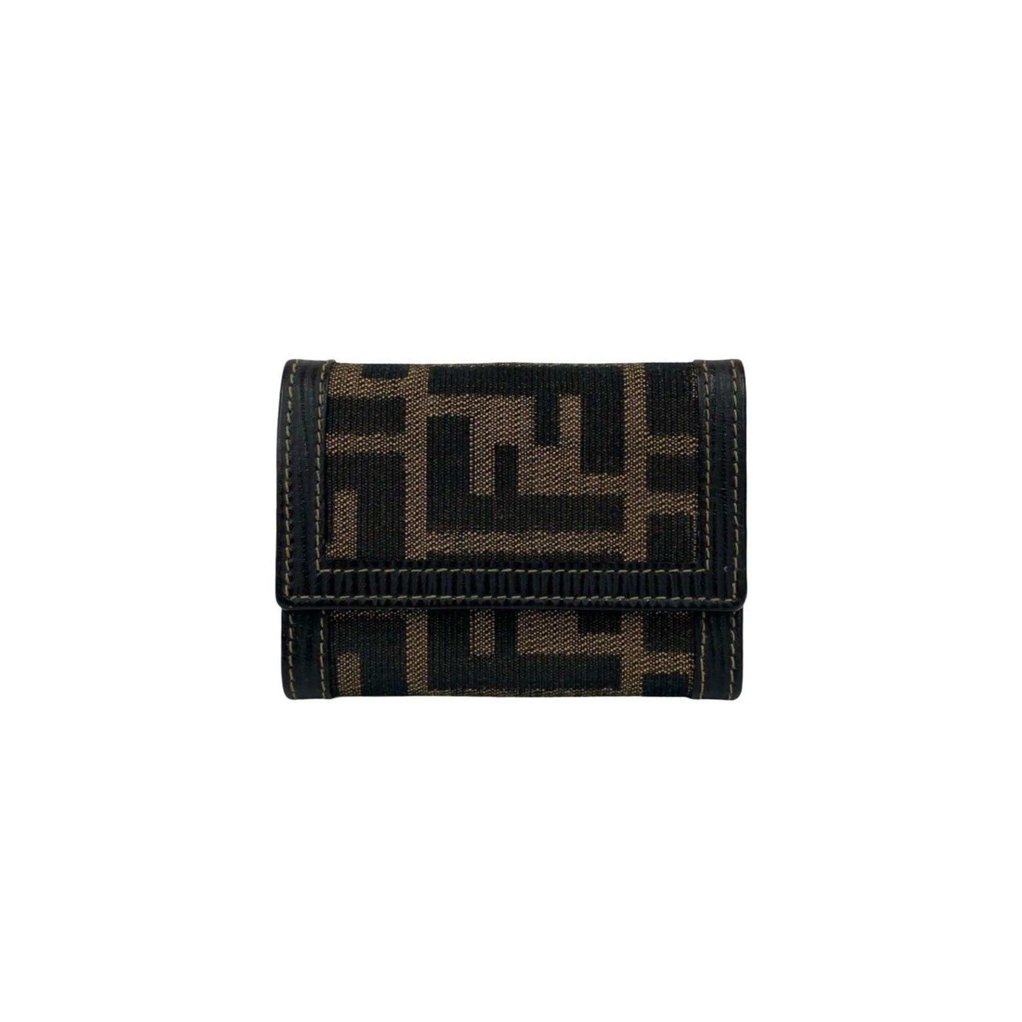 Fendi FENDI Zucca FF Canvas Leather Key Case, Cover, Holder, Black/Brown, 12110 Size ONE SIZE - 1 Thumbnail