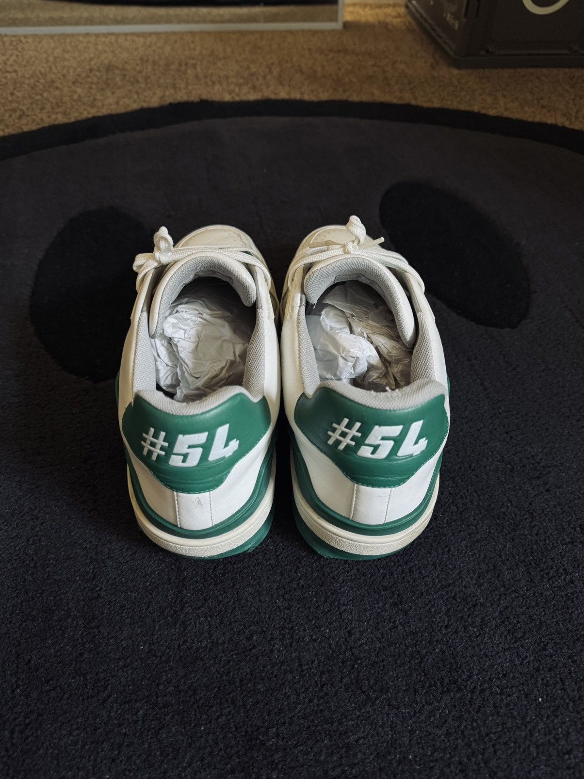 Louis Vuitton × Virgil Abloh RARE OG Virgil LV Trainer Green 10.5 Used Size US 10.5 / EU 43-44 - 6 Thumbnail