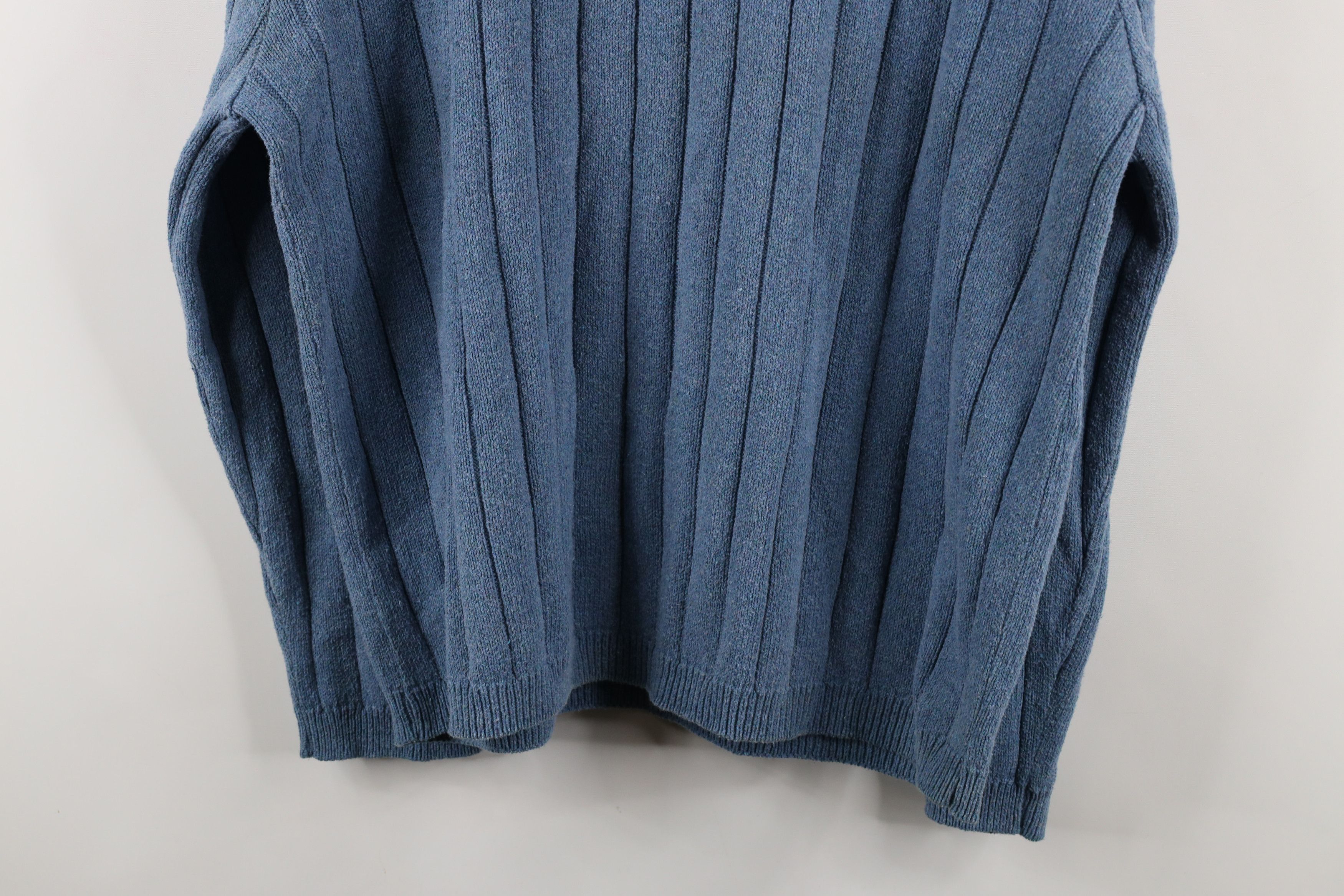 Vintage Vintage 90s Streetwear Ribbed Knit Henley Pullover Sweater Size US XXL / EU 58 / 5 - 10 Thumbnail