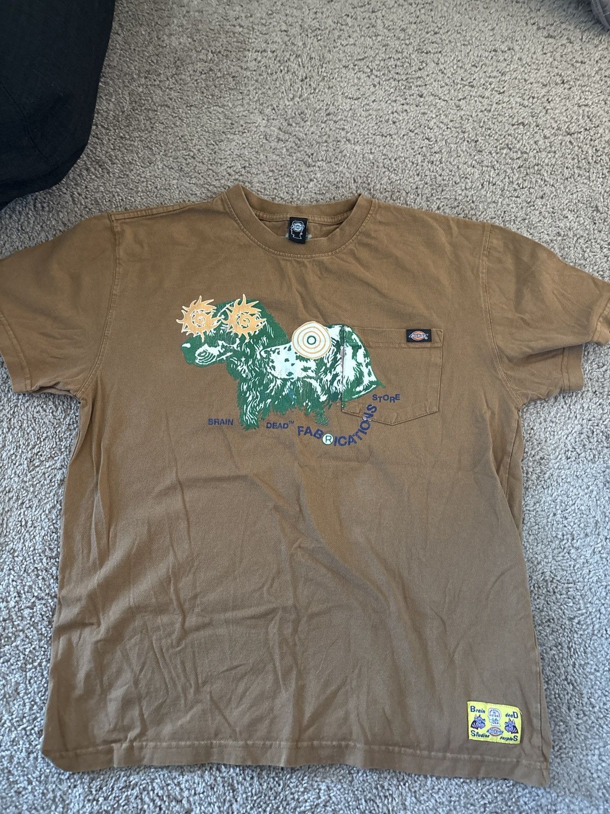 Brain Dead × Dickies Brain Dead x Dickies Brown T-Shirt Size US L / EU 52-54 / 3 - 1 Thumbnail
