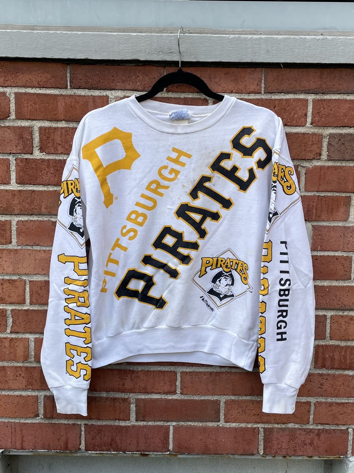 Rare 80s Majestic MLB Pittsburgh Pirates AOP crewneck