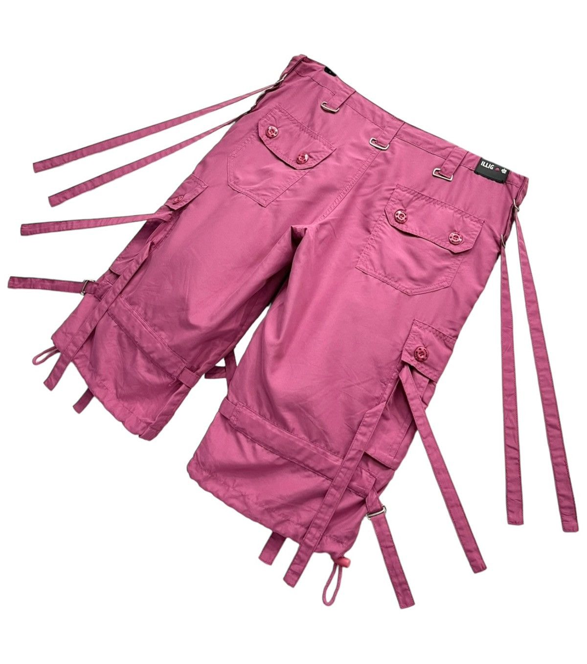 Japanese Brand 🔥ILLIG Multi-Bondage Poly-Parachute Street-Dance Cargo💥 Size US 31 - 3 Thumbnail