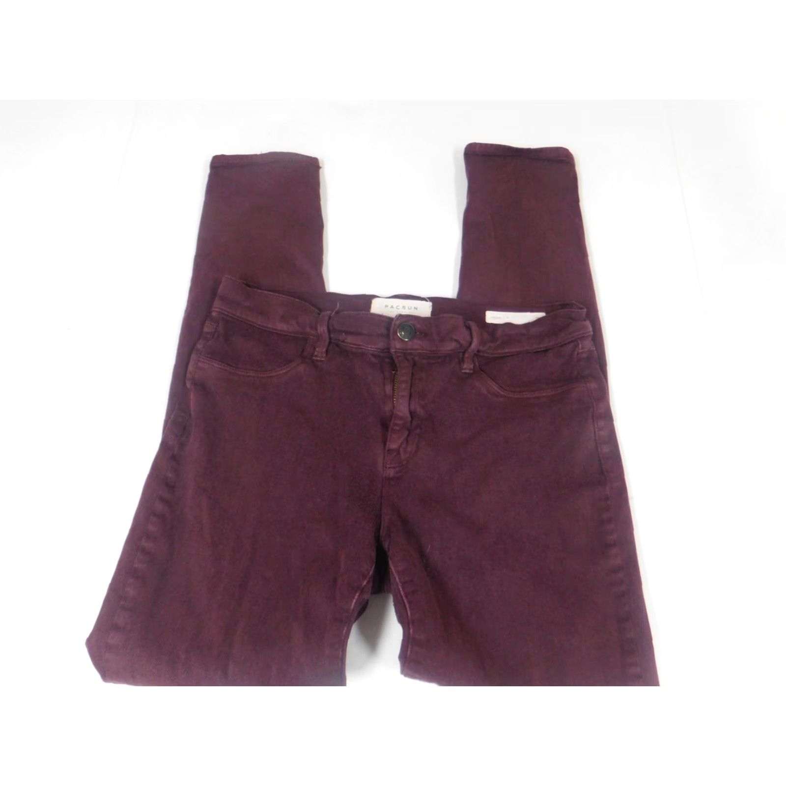 Pacsun PacSun Womens Jegging Jeans 27 Purple Denim Cotton Blend Stretch Regular Mid Rise 26in Inseam Button Zip Size 27" / US 4 / IT 40 - 2 Thumbnail
