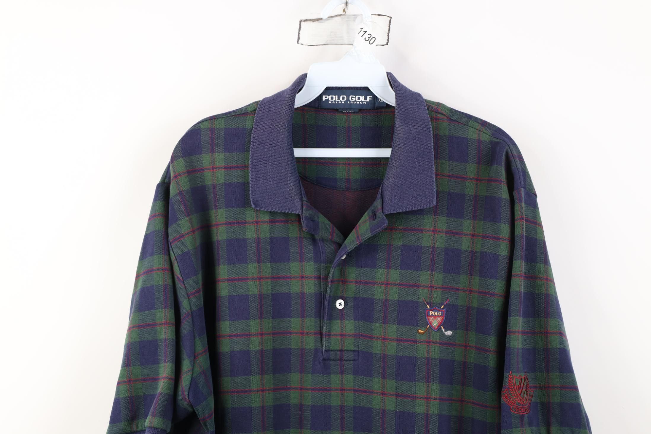 Polo Ralph Lauren Vintage 90s Polo Golf Ralph Lauren Polo Shirt Plaid Cotton Size US XL / EU 56 / 4 - 2 Thumbnail