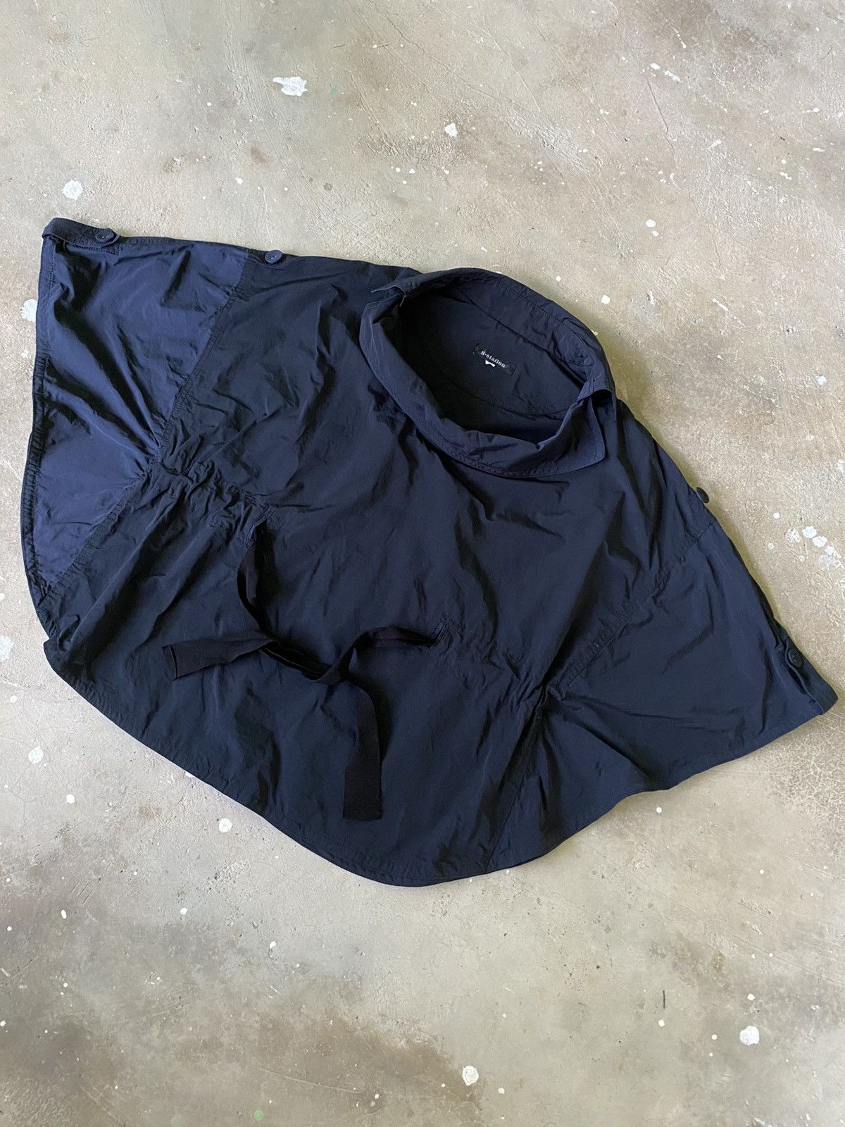 Japanese Brand M-Station Women Archive Tech Poncho Cape Navy Japan Size M / US 6-8 / IT 42-44 - 1 Thumbnail