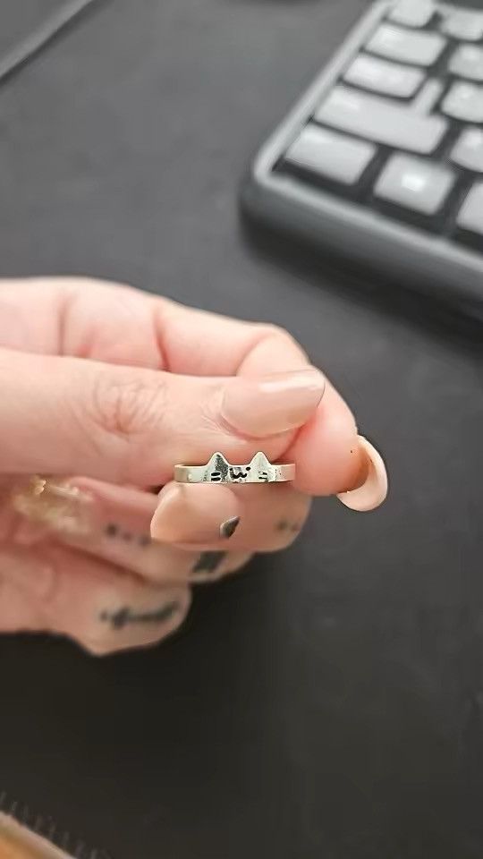 Other 2pcs Cute Cat Dog Animal Couple Ring Size ONE SIZE - 5 Thumbnail