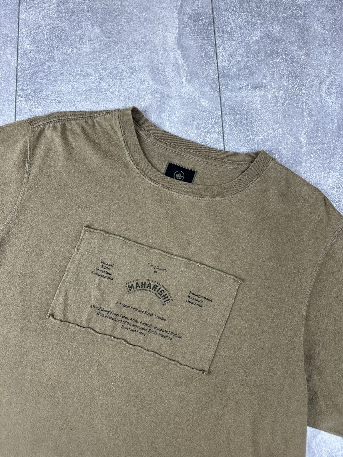 Maharishi Maharishi Mens Olive Centre Graphic Print Logo T-Shirt Size US S / EU 44-46 / 1 - 5 Thumbnail