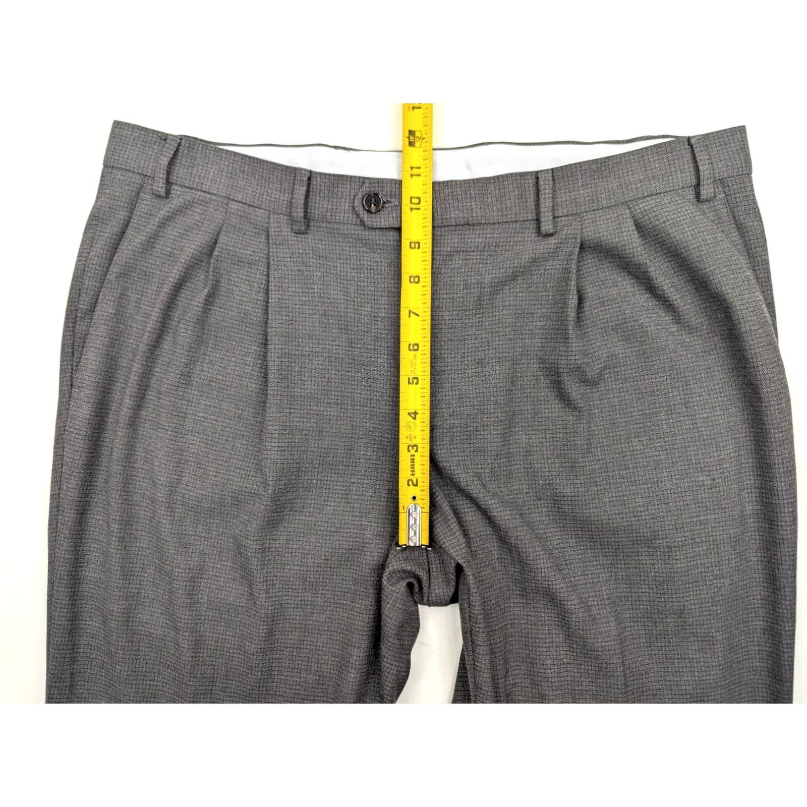 Ralph Lauren RALPH LAUREN Gingham Check Pleated Dress Trouser Pants Men 38x30 Gray Size US 38 / EU 54 - 4 Thumbnail