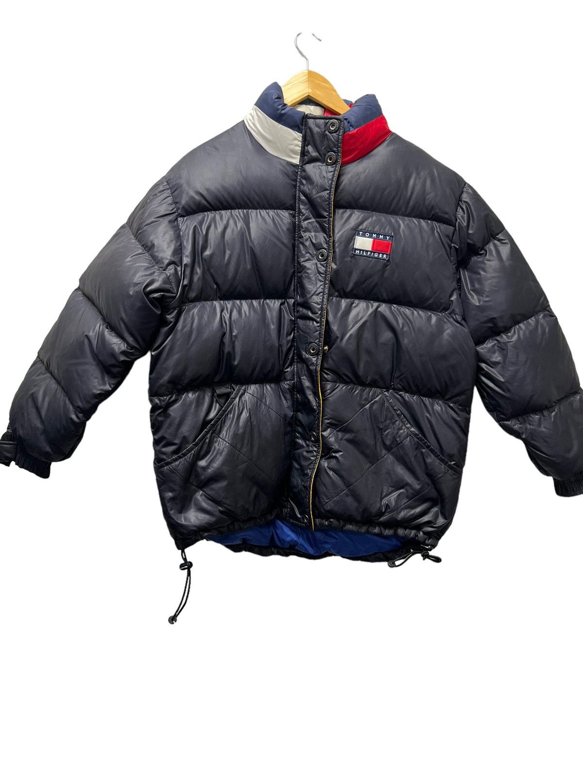 Vintage 90s Brown Tommy Hilfiger Puffa Coat XXL