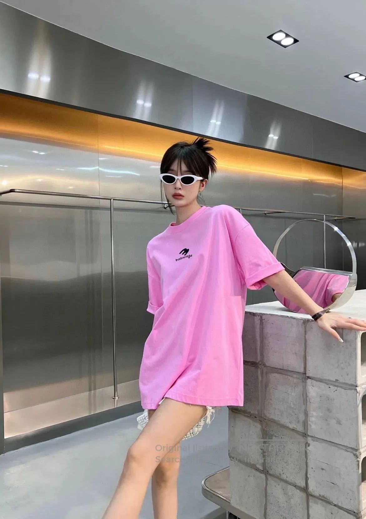Balenciaga Balenciaga Pink Short. Size L / US 10 / IT 46 - 8 Thumbnail