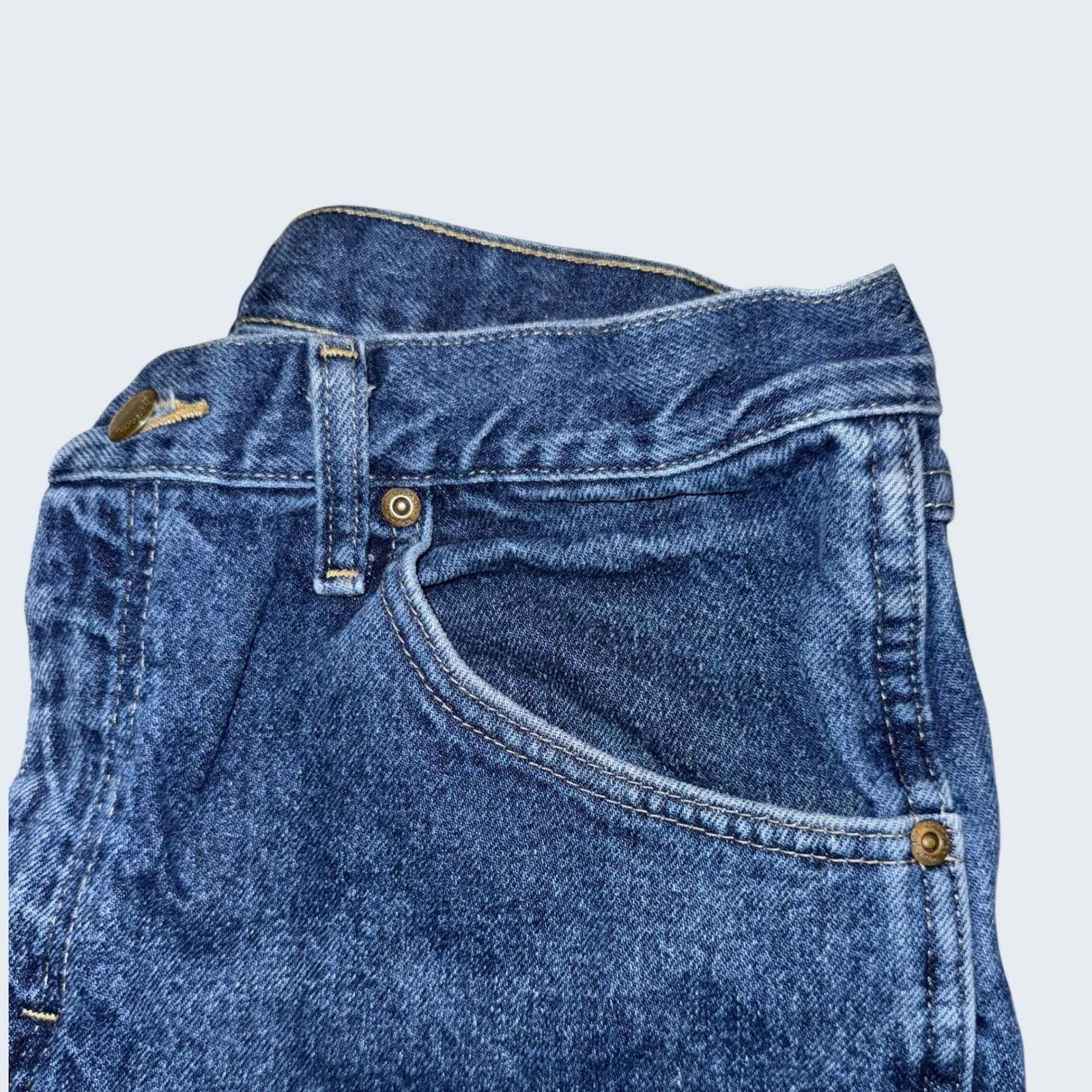 Wrangler Wrangler Mens Regular Fit Jeans 32x30 Dark Wash Denim Size US 32 / EU 48 - 5 Thumbnail