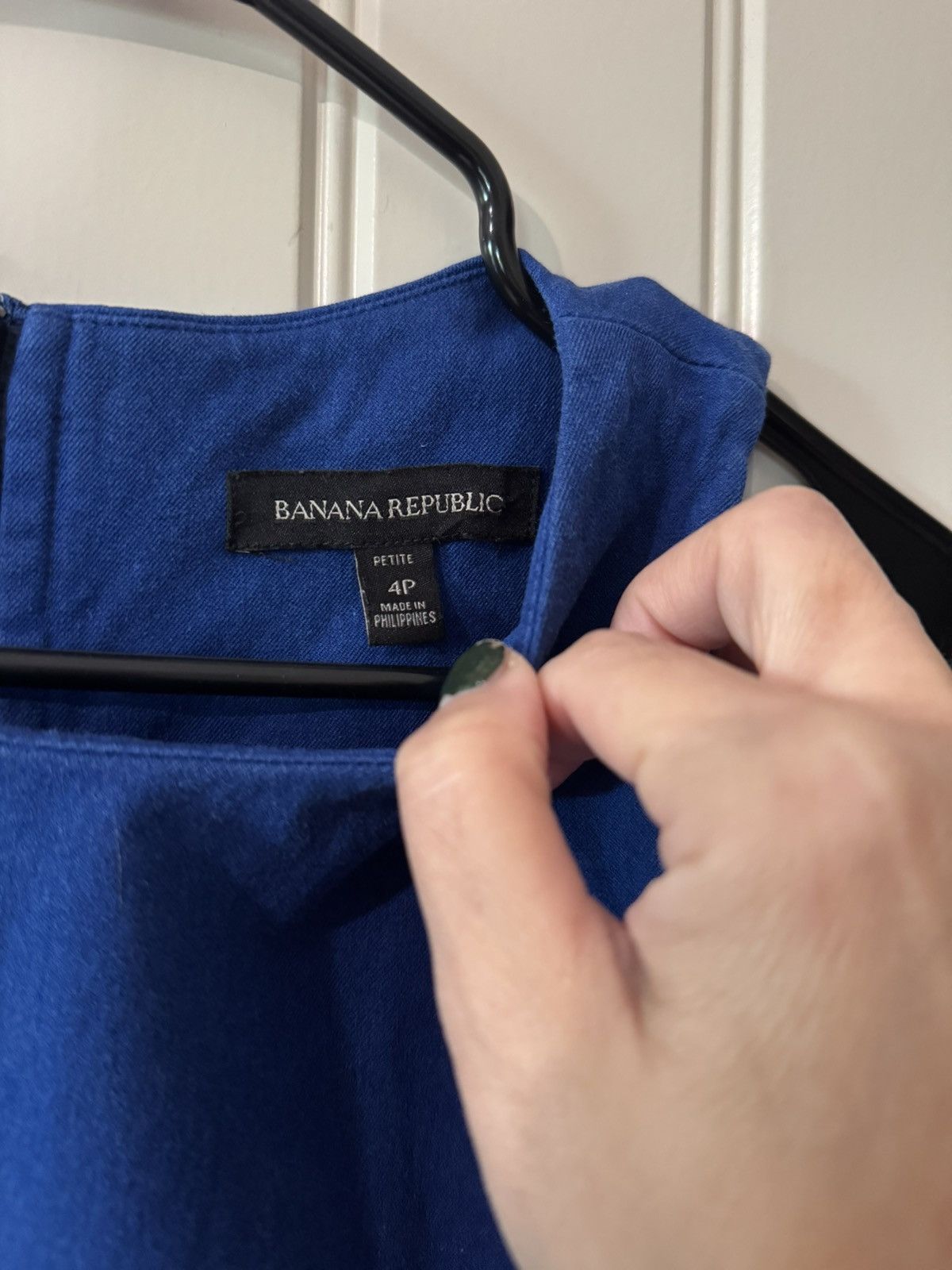 Banana Republic BANANA REPUBLIC Cobalt Blue Sleeveless Midi Dress (4 Petite) Size S / US 4 / IT 40 - 4 Thumbnail