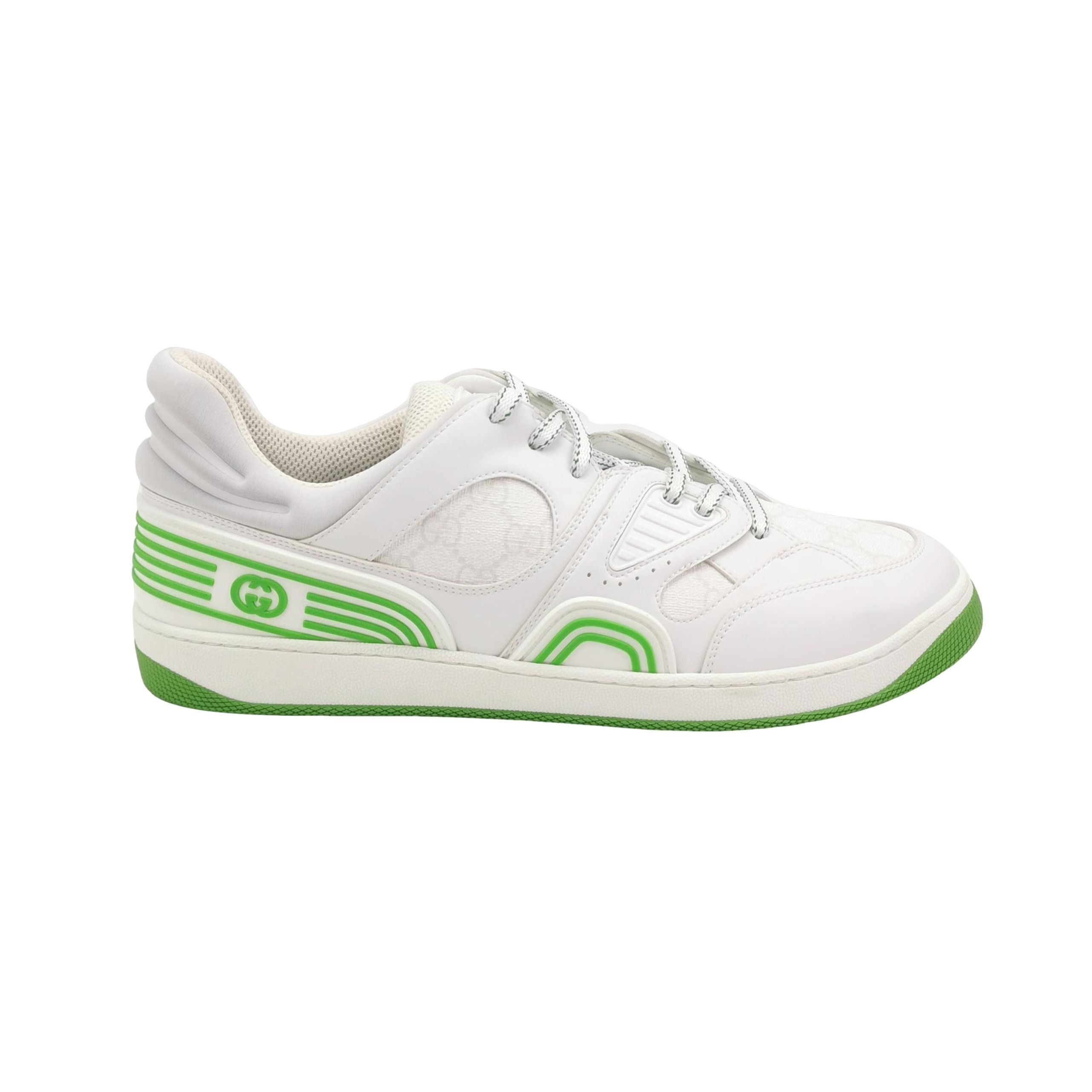 Gucci Gucci Basket White Green Low Top Sneakers EU 47 Size US 14 / EU 47 - 1 Thumbnail