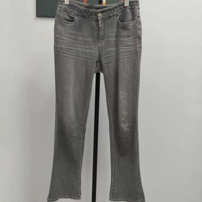 Chanel Chanel Gray Cotton Women's Jeans 0089 Size 27" / US 4 / IT 40 - 1 Thumbnail