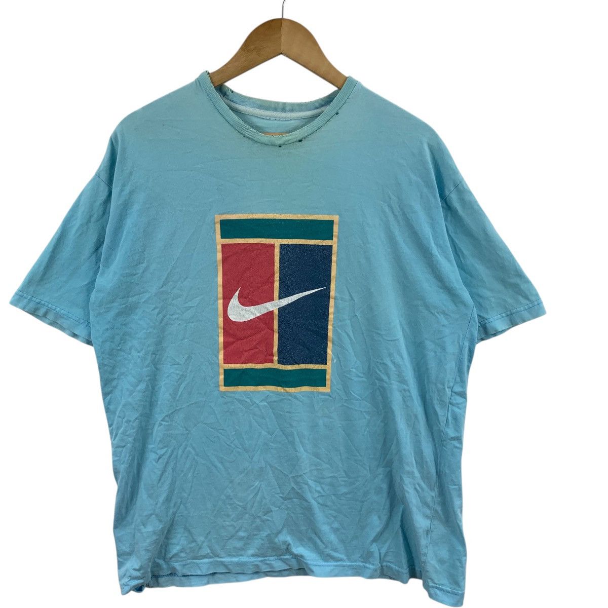 Nike Vintage NIKE CHALLENGE COURT Sun Faded Tee Shirt Top Size US L / EU 52-54 / 3 - 4 Thumbnail