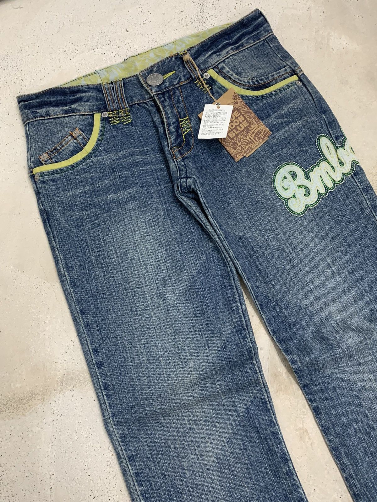 Blue Blue Japan × Japanese Brand Blue Moon Blue Japan Heavy Stiching Buckle Back Surf Style Size US 29 - 3 Thumbnail