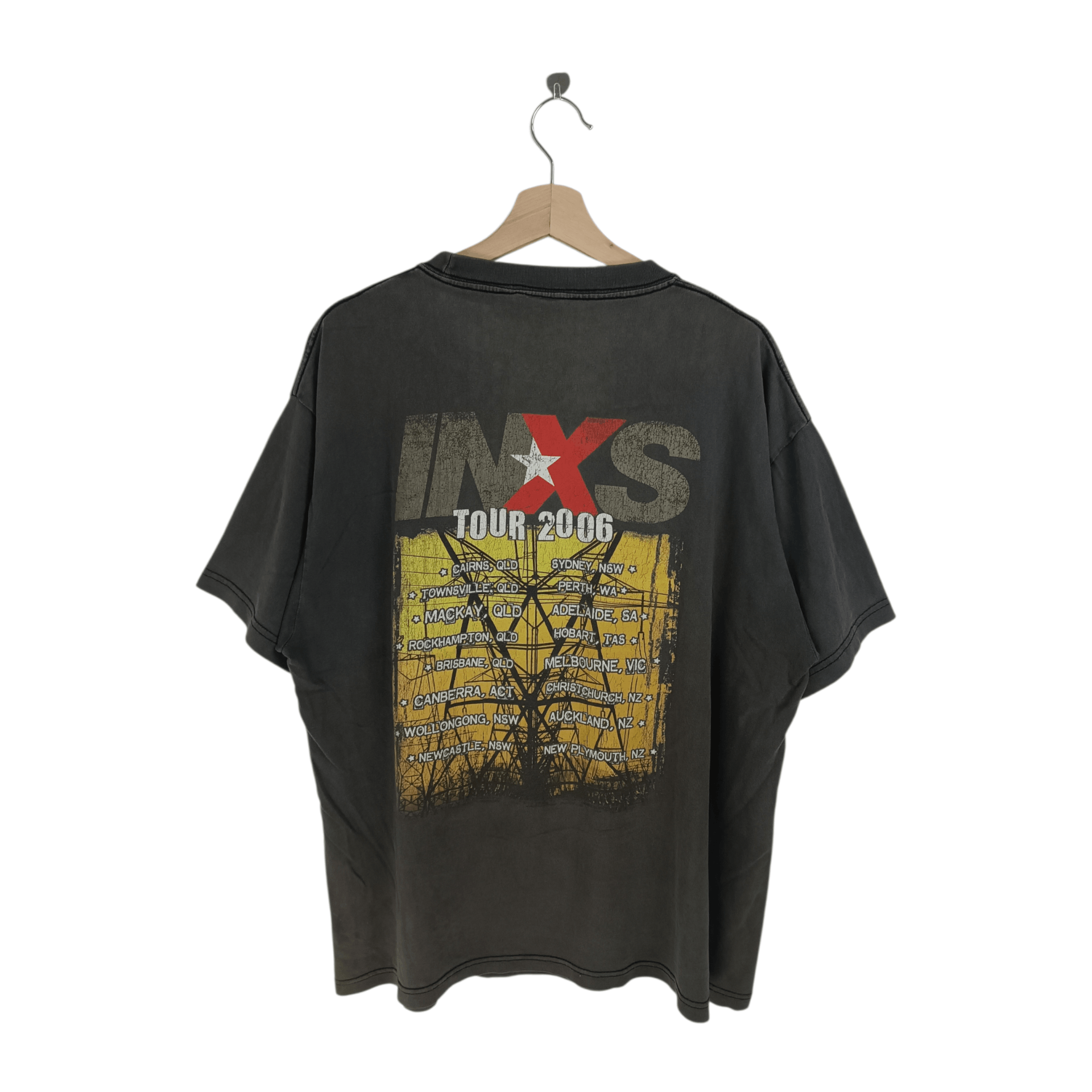 Band Tees THRASHED FADED VINTAGE 2006 INXS TOUR depeche joy Size US XL / EU 56 / 4 - 2 Thumbnail