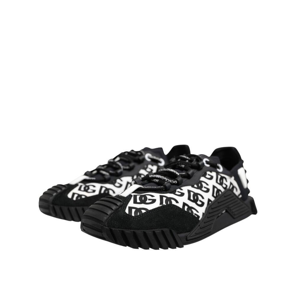 Dolce & Gabbana Dolce & Gabbana Black Logo Lace Up Low Top NS1 Sneakers Shoe Size US 12 / EU 45 - 3 Thumbnail