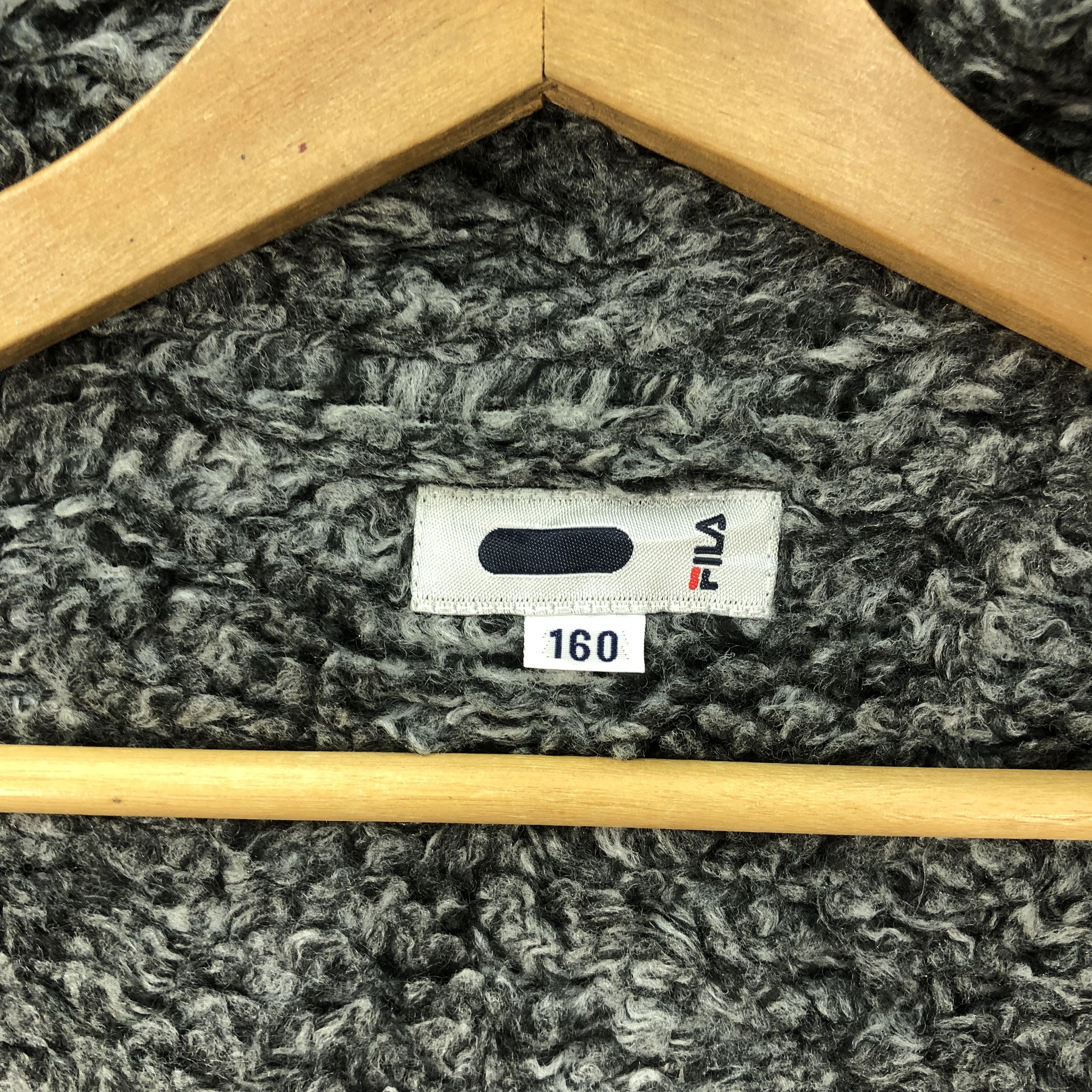 Fila × Vintage Vintage Fila Fleece Hoodie Windbreaker Long Coach Jacket Size US L / EU 52-54 / 3 - 7 Thumbnail