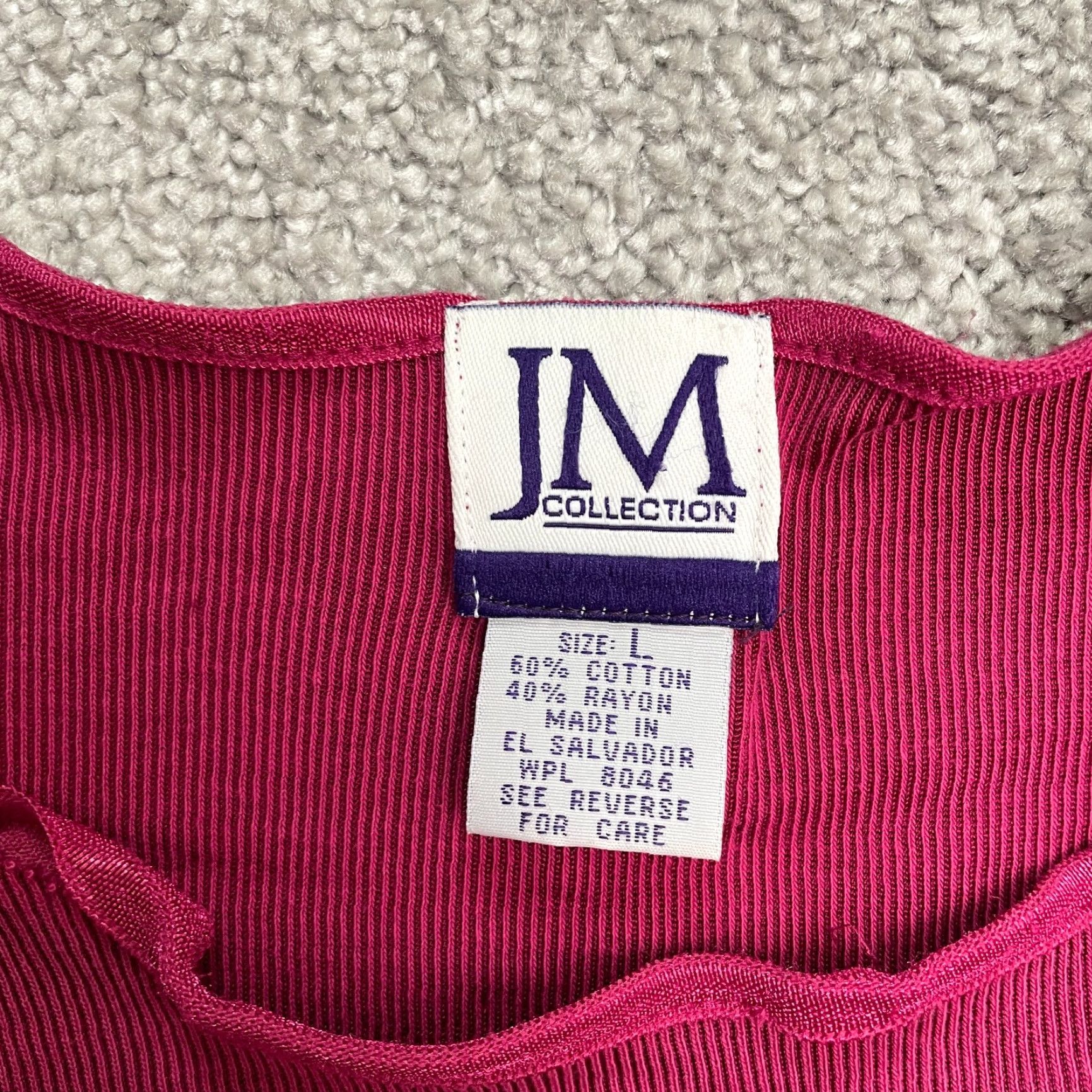 JM Collection JM Collection Basic T-Shirt Womens Large Red Crew Neck Short Sleeve Casual Size L / US 10 / IT 46 - 6 Thumbnail