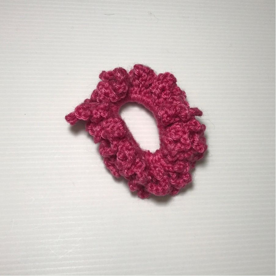 Handmade NWT Pink Handmade Crocheted Hair Scrunchie Women Size ONE SIZE - 2 Thumbnail