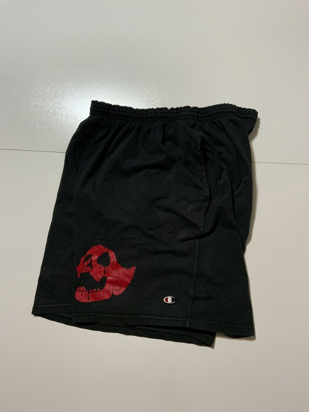 Champion Vintage Y2K Slipknot Champion Skull Heavy MetalShorts Size US 34 / EU 50 - 4 Thumbnail