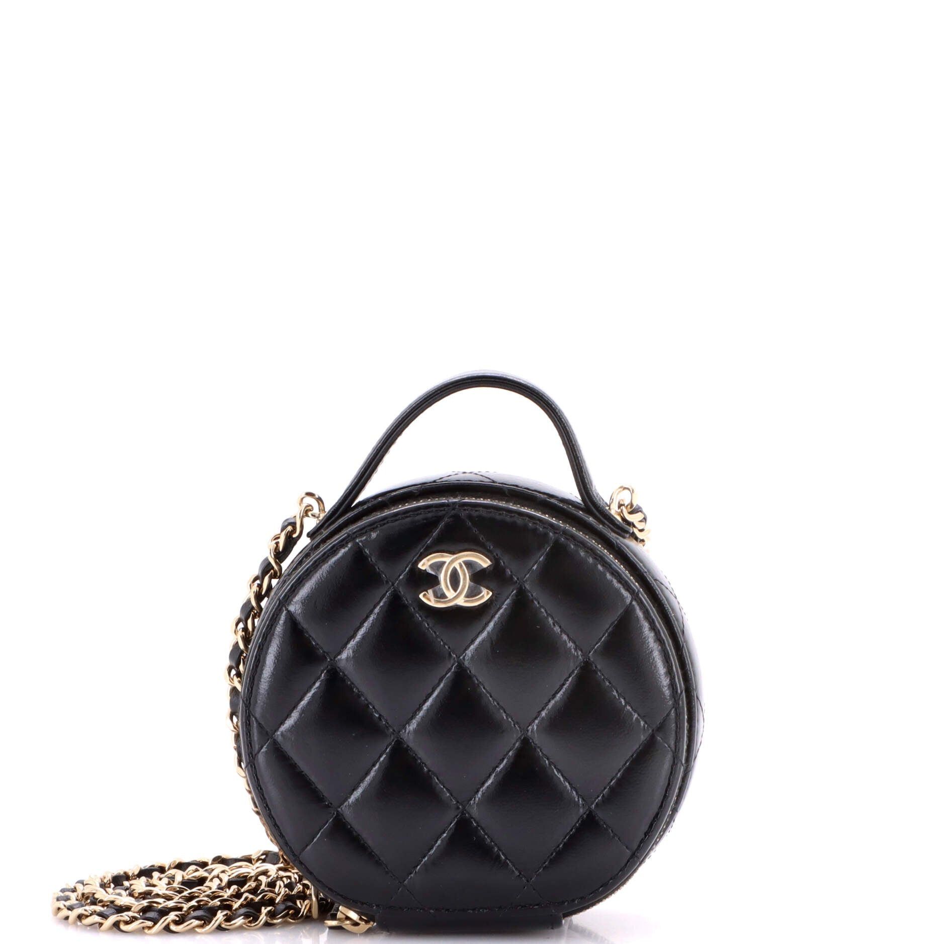 Chanel Handle with Care Round Vanity Case with Chain Size ONE SIZE - 1 Thumbnail