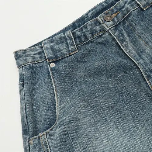 VIBE Men's tie-dye patchwork casual washed distressed jeans Size US 34 / EU 50 - 5 Thumbnail