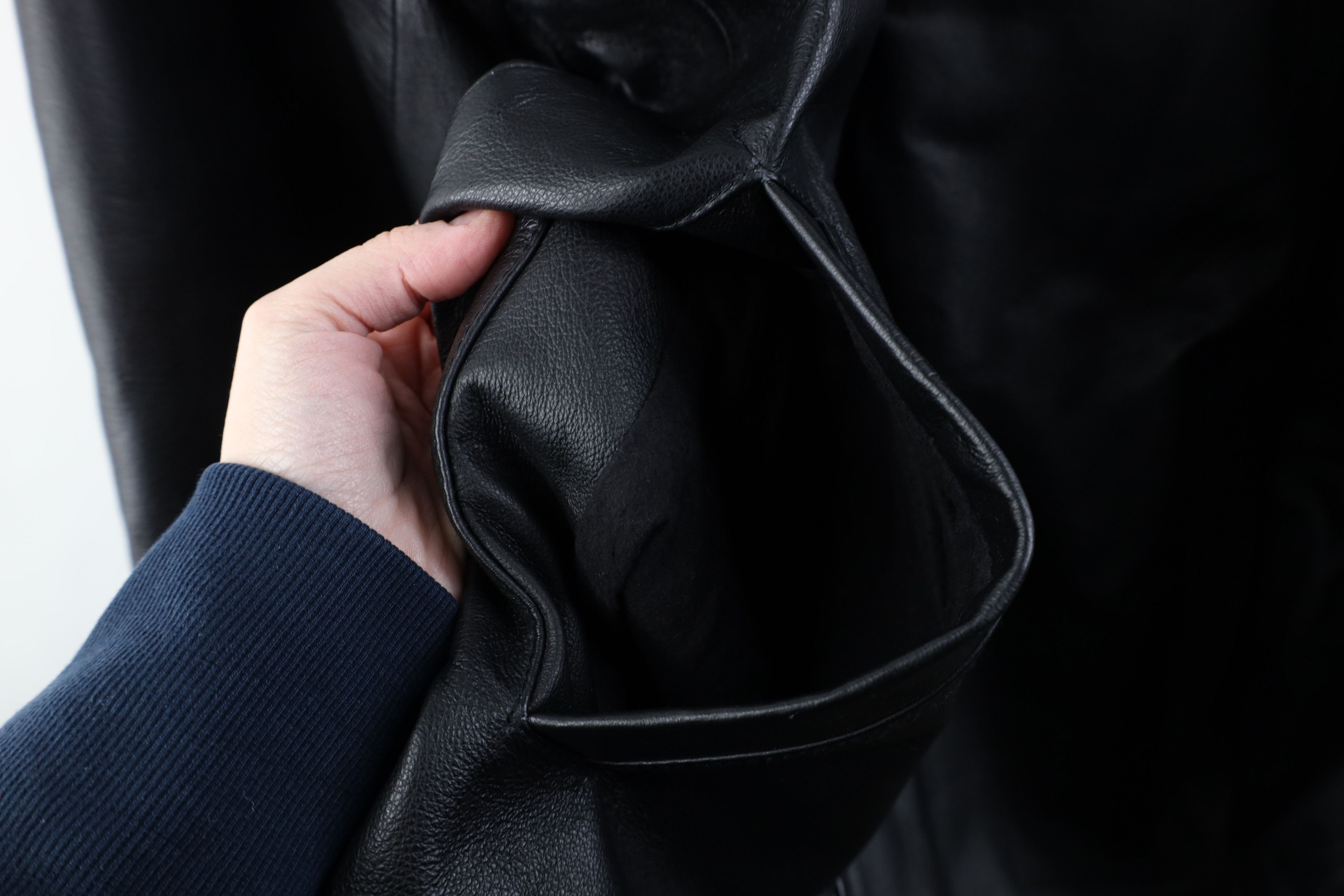 Vintage Vintage 90s Streetwear Quilted Leather Full Zip Jacket Black Size US XXL / EU 58 / 5 - 10 Thumbnail