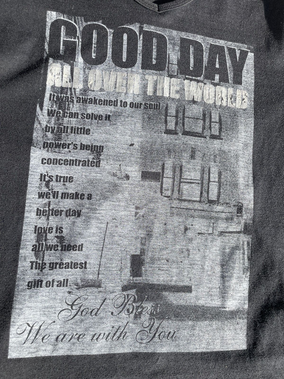 If Six Was Nine 2000s Japanese archive Vkei Poem V-Neck Tee Gyaruo Y2K Size US S / EU 44-46 / 1 - 7 Thumbnail