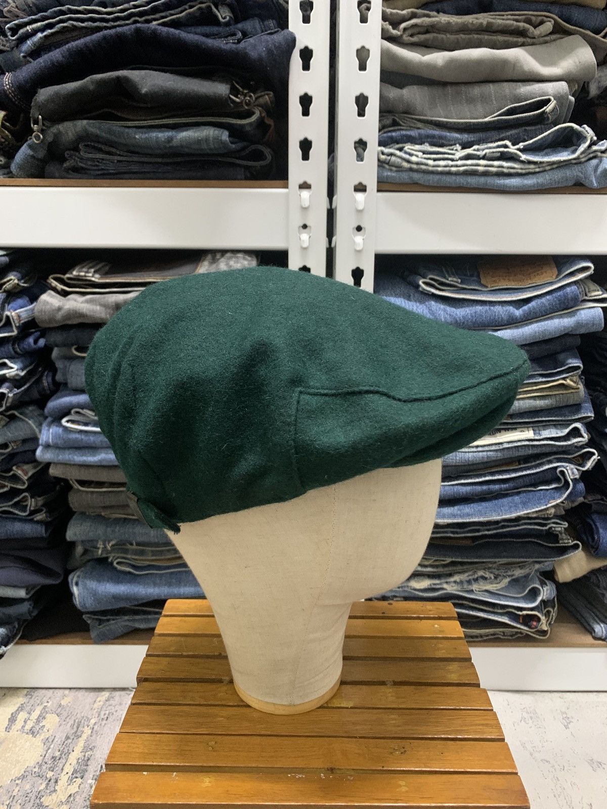 Vintage Vintage An Irish Blessing Green Wool Flatcap Hat Size ONE SIZE - 4 Thumbnail