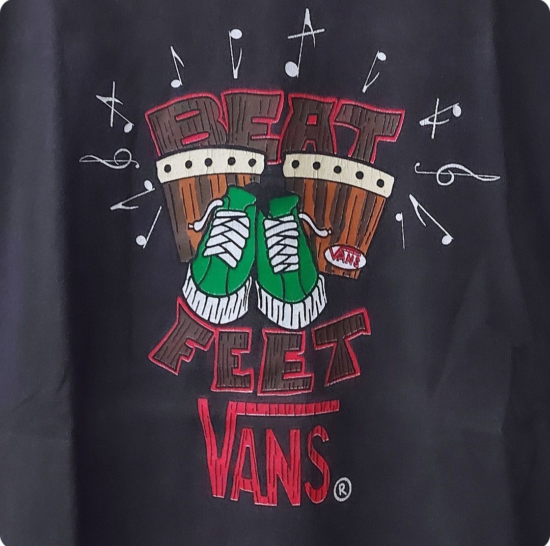Vans Vtg 90s VANS Off The Wall Tshirt Size US L / EU 52-54 / 3 - 3 Thumbnail