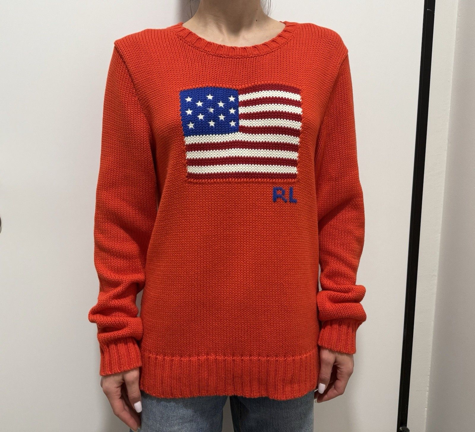 Polo Ralph Lauren DDP Polo Ralph Lauren womens Knit Sweater USA Flag Print Size L / US 10 / IT 46 - 2 Thumbnail