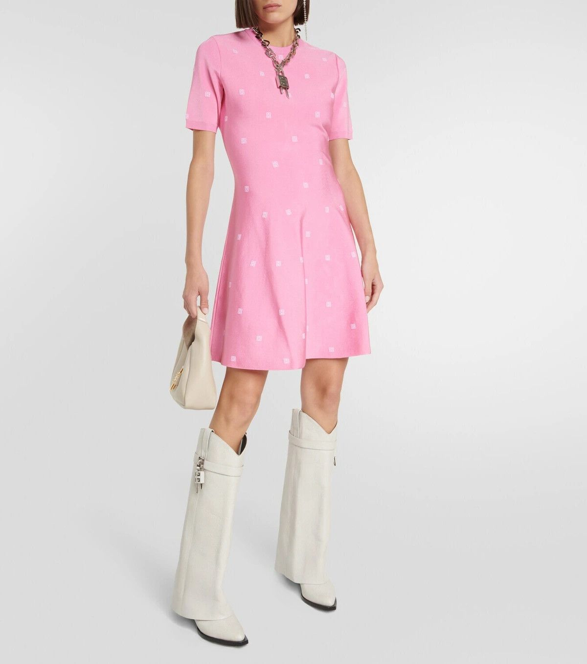 Givenchy o1y0925 Mini Dress in Pink Size S / US 4 / IT 40 - 4 Thumbnail