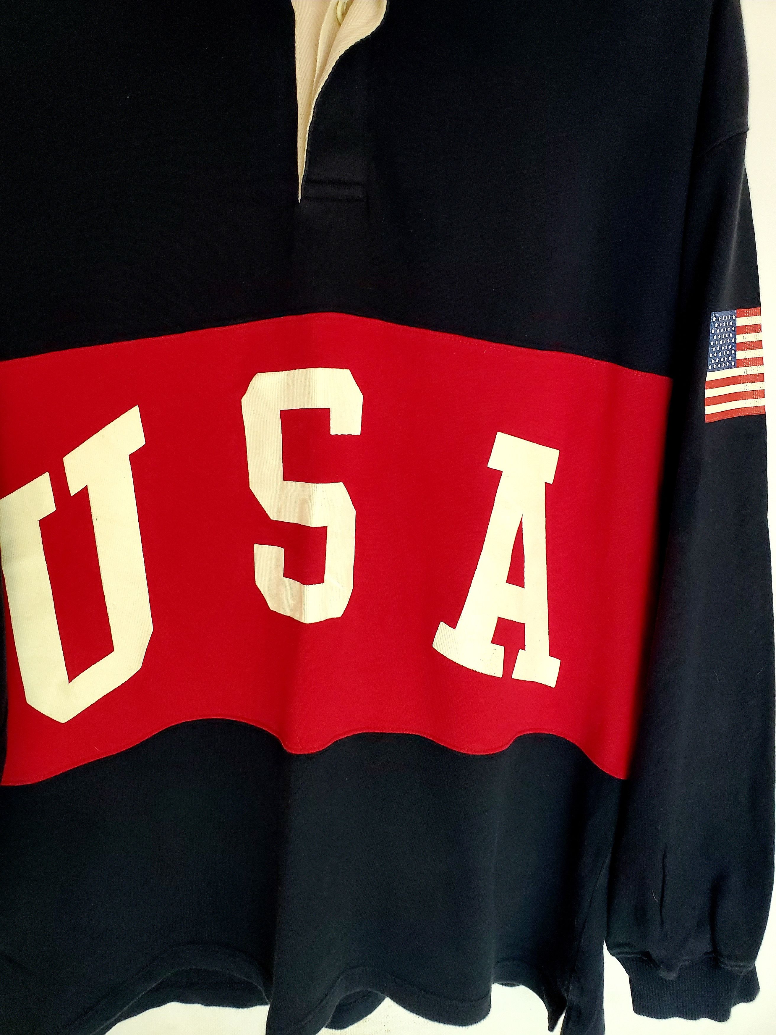 Canterbury of New Zealand Vintage 90s rugby USA shirt long sleeves size L Size US L / EU 52-54 / 3 - 2 Thumbnail