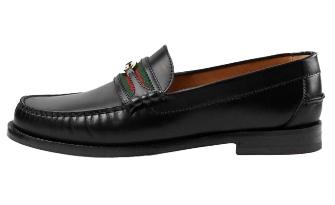Gucci Gucci Kaveh Loafer Black Green Red Size US 12.5 / EU 45-46 - 2 Thumbnail
