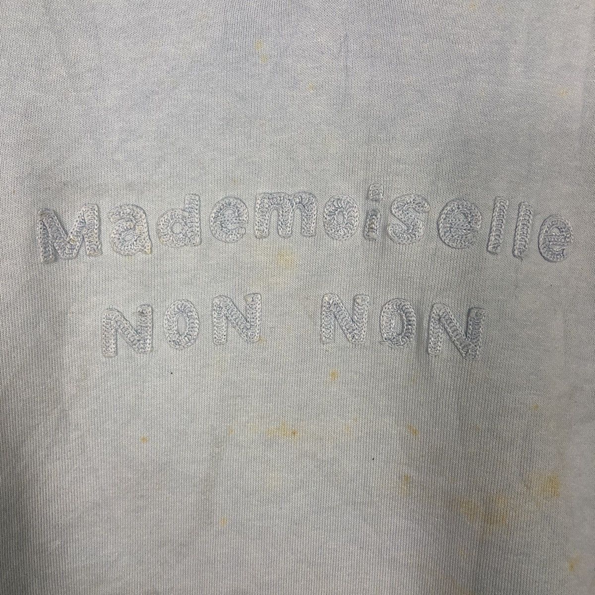 Issey Miyake 📌Baby Blue Vintage Sweatshirt Mademoiselle Non Non Big Logo Size US M / EU 48-50 / 2 - 14 Thumbnail