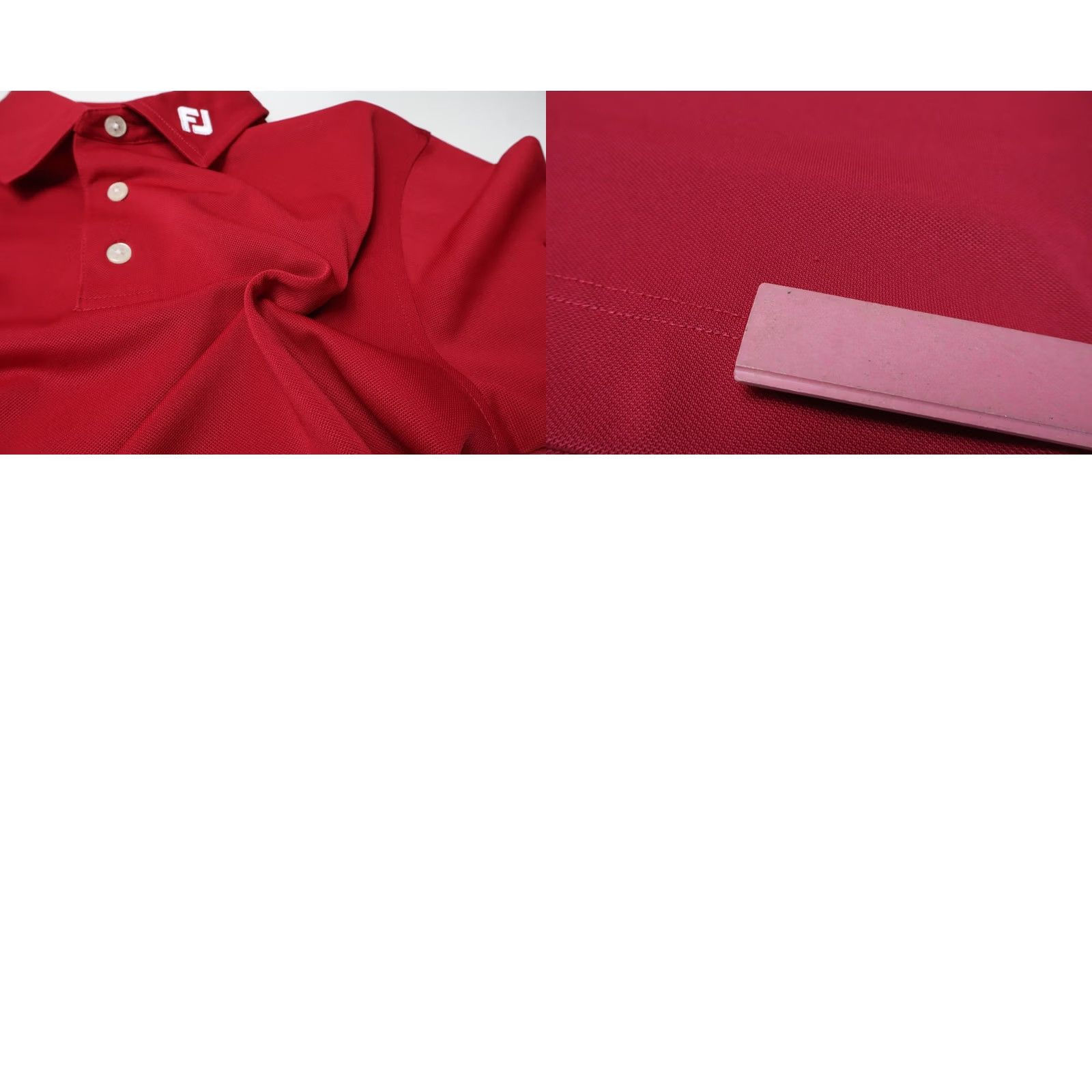 Footjoy Footjoy Athletic Fit Polo Short Sleeve T-shirt Men SMALL Red Logo Collared Athletic Sport Shirt Size US S / EU 44-46 / 1 - 8 Thumbnail