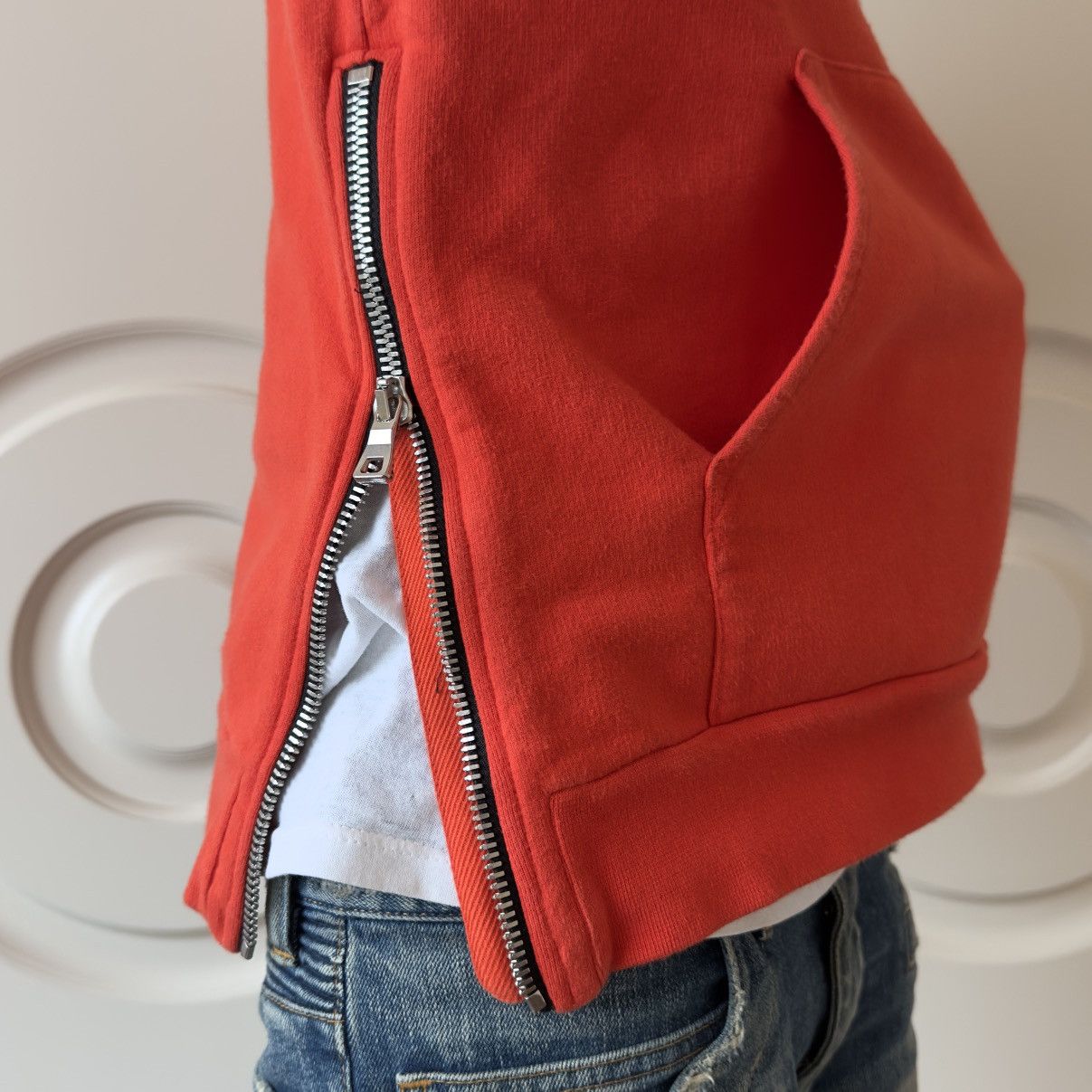 Balmain Balmain 2013 Orange Side-Zip Hoodie Size US S / EU 44-46 / 1 - 6 Thumbnail
