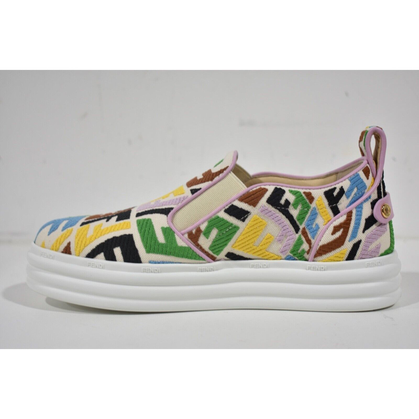 Fendi Vertigo FF Logo Platform Low Top Trainer Slip On Sneaker 36 Size US 6 / IT 36 - 8 Thumbnail